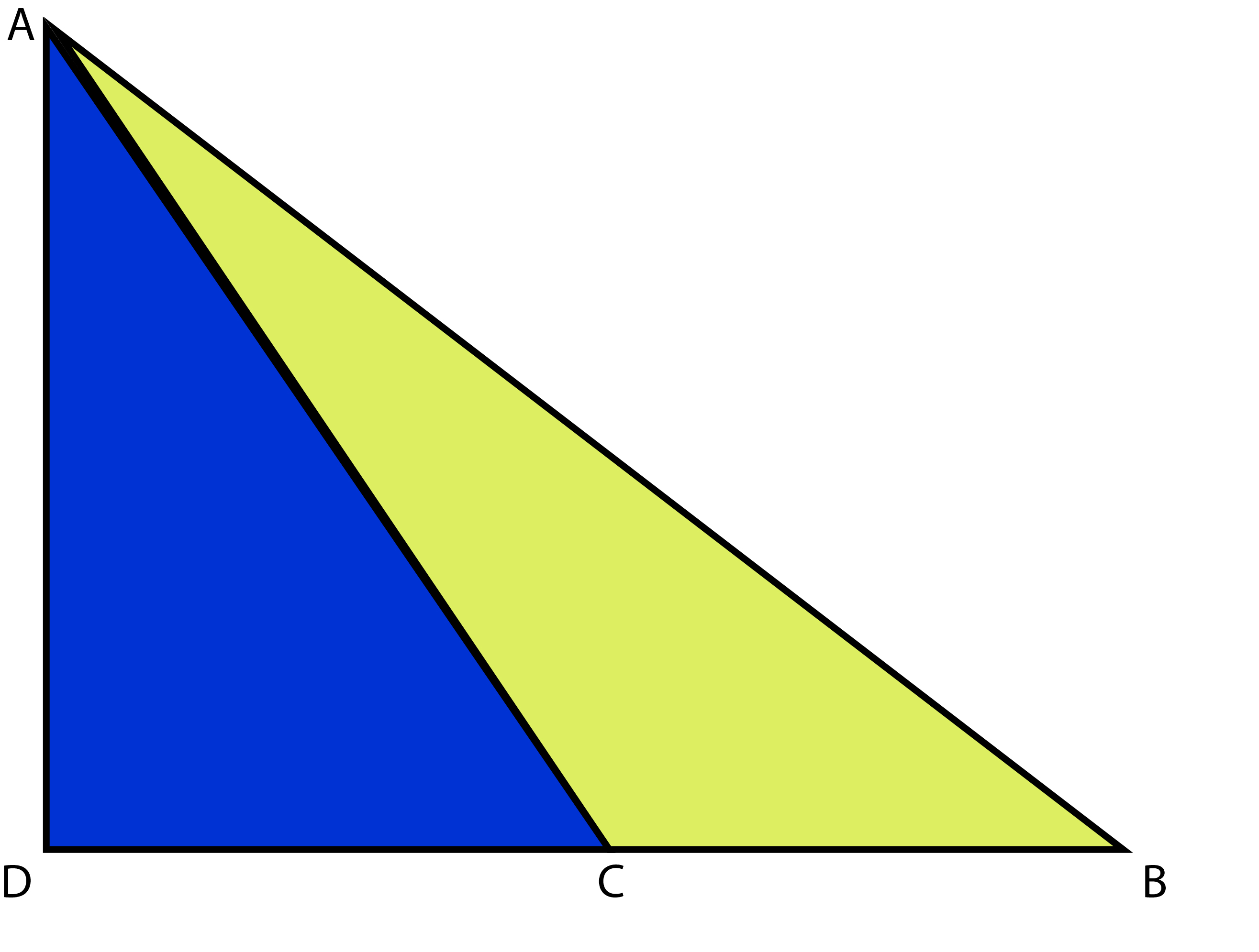 Turning the slanting triangle here into a right angle triangle makes working out the area a lot easier to understand